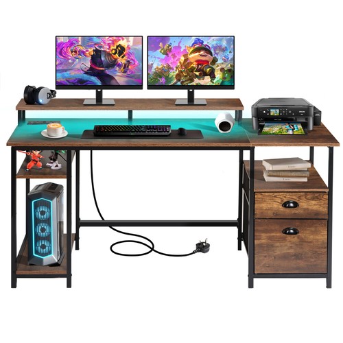 Large computer desk home - computer,
