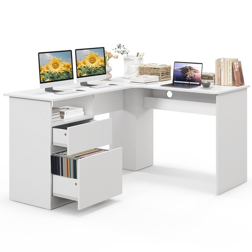 Costway shaped computer desk - computer,