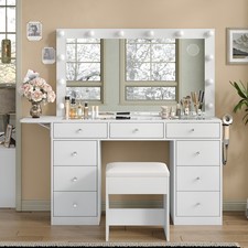 Vanity Desk with 9 Drawers