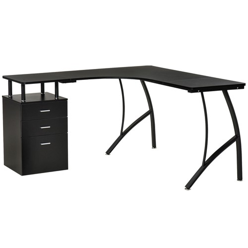 Homcom shaped corner - homcom, l-shaped