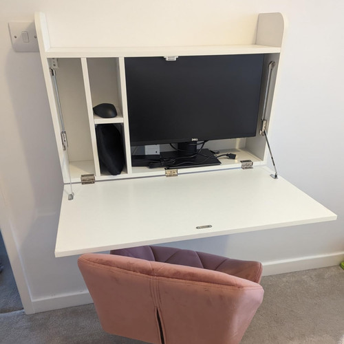Wall mounted computer desk - computer,