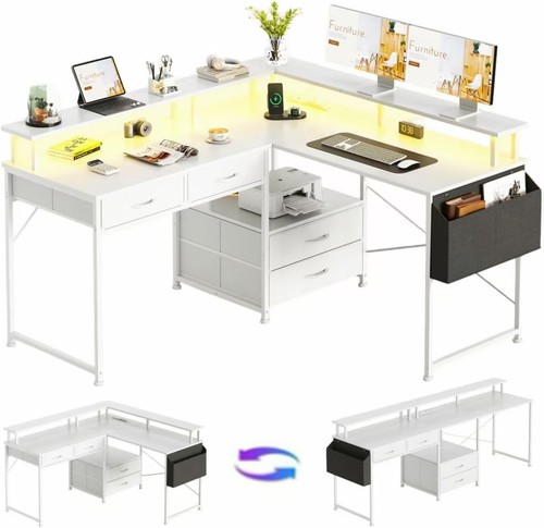 Shaped desk with - shaped,