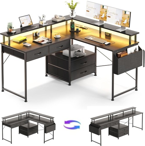 Shaped desk with - shaped,