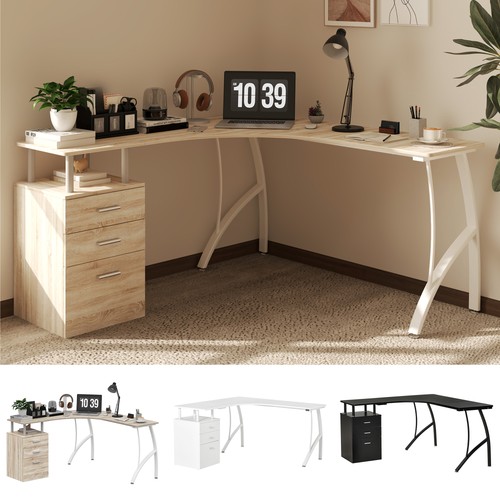 Shaped computer desk - desk, table